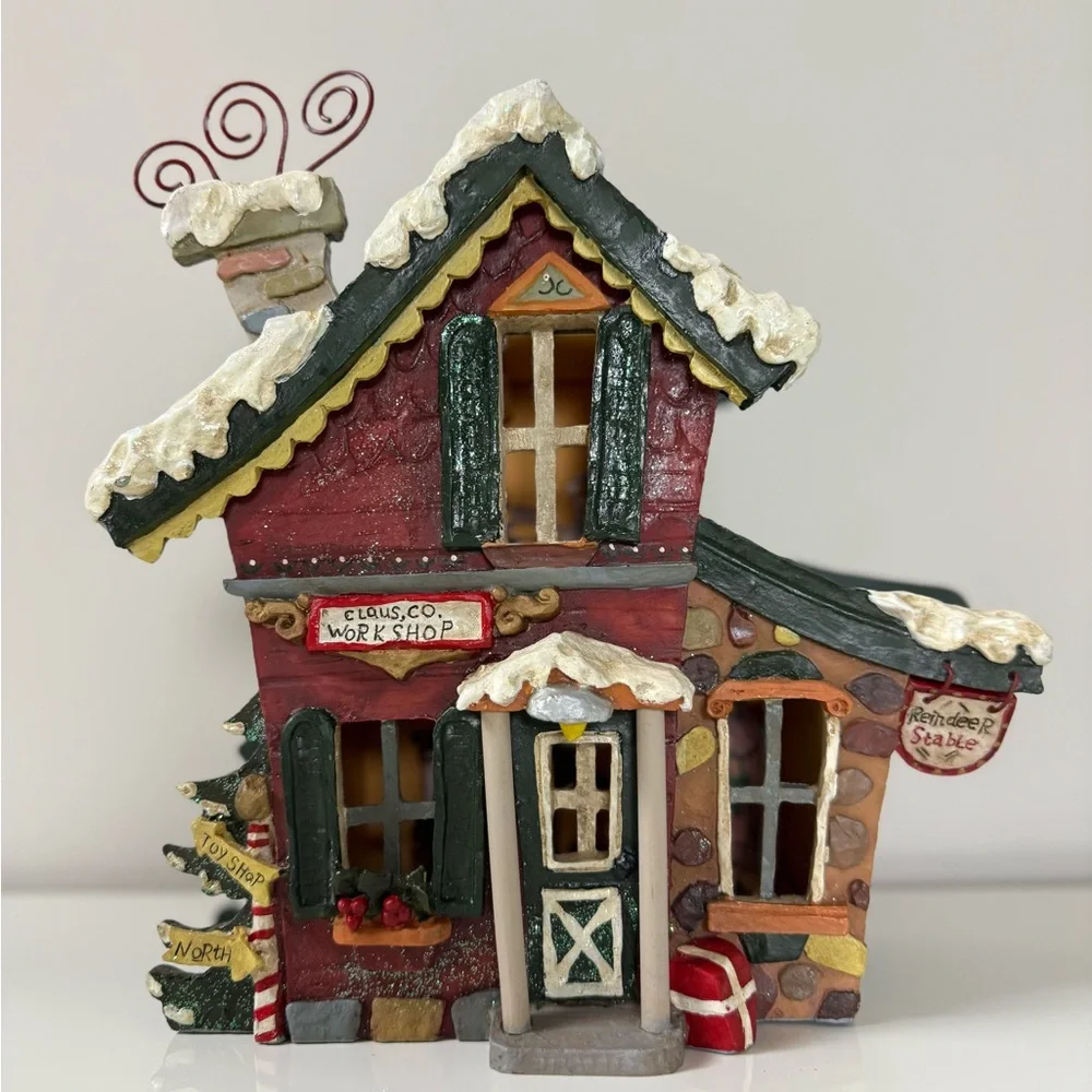 Kurt S. Adler Snowtown Village Claus‎ & Co. Workshop Lighted House